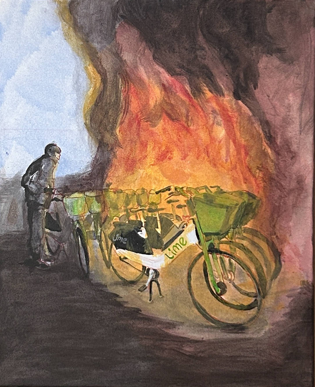 Lime Bikes on Fire 2